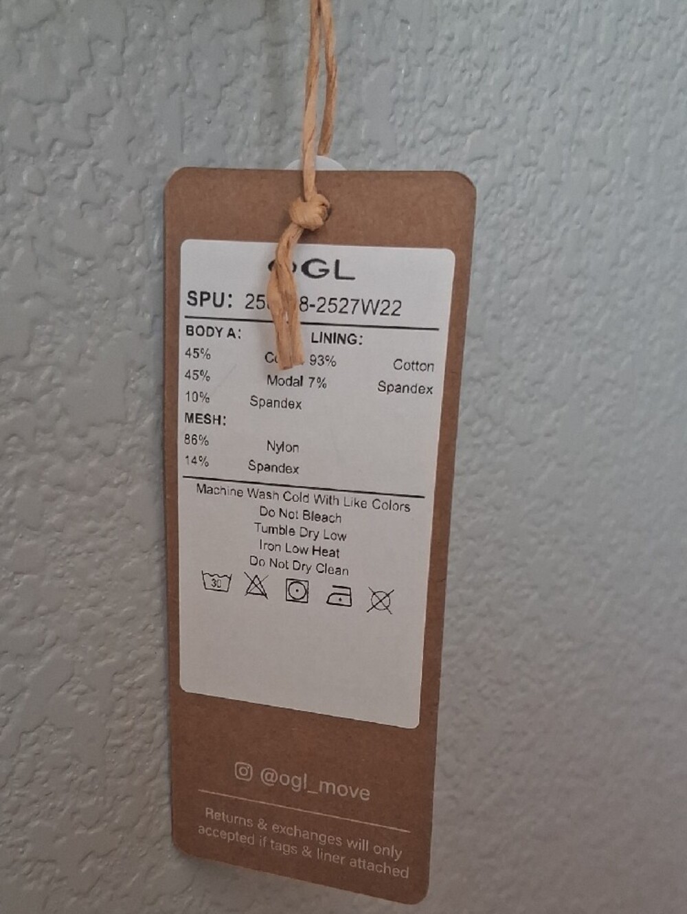 OGL Light Cream Ribbed V-Neck Tank - Picture 3 of 6